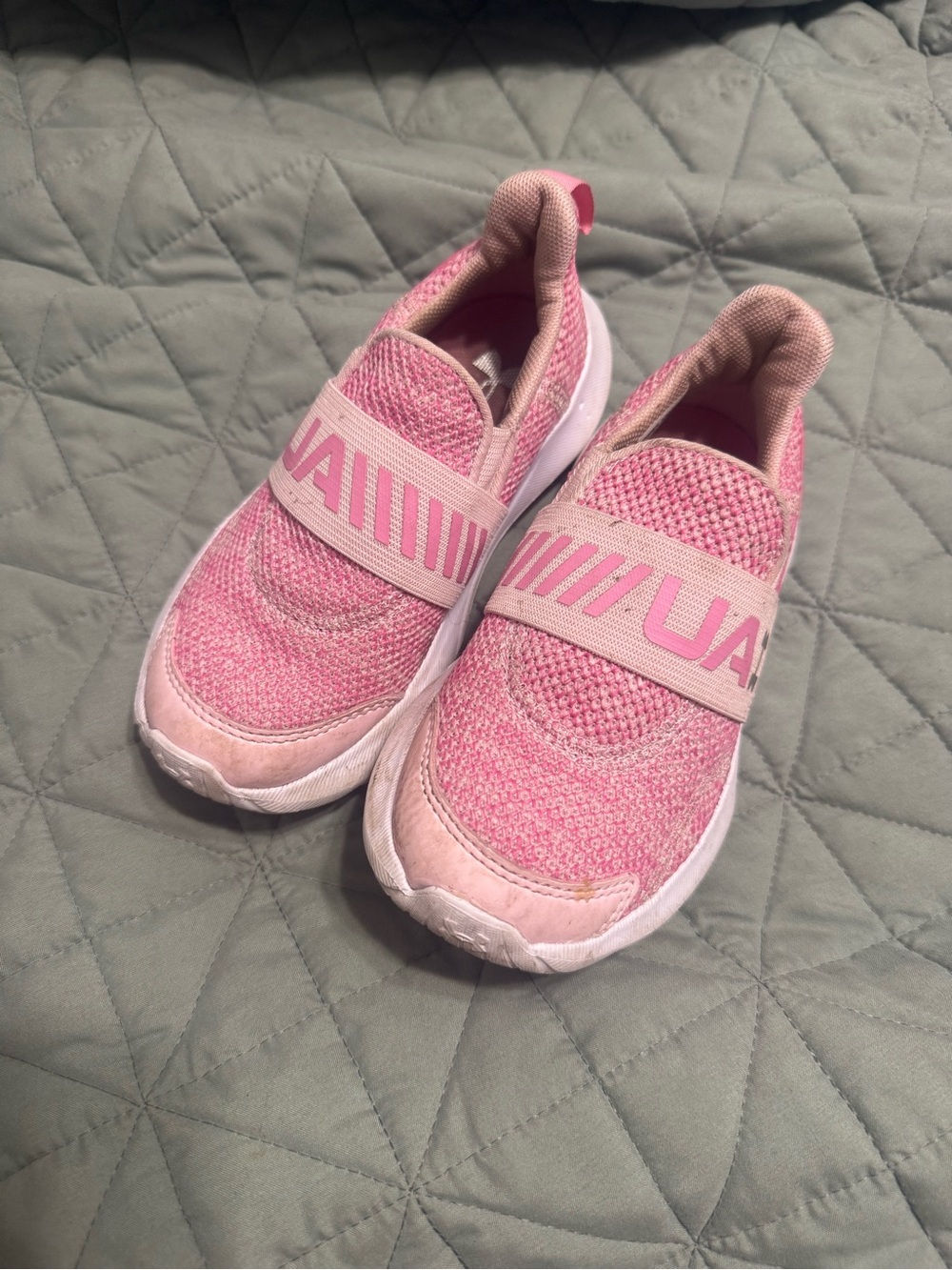 Under Armour Kids Pink Slip-On Sneakers